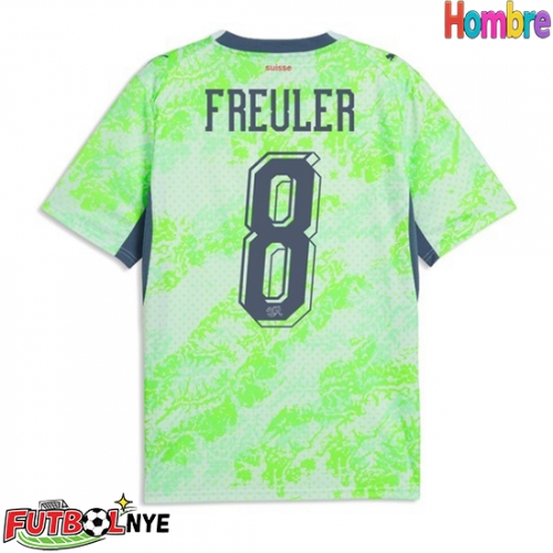 Camiseta Suiza Remo Freuler #8 Visitante Equipación Mundial 2026 manga corta